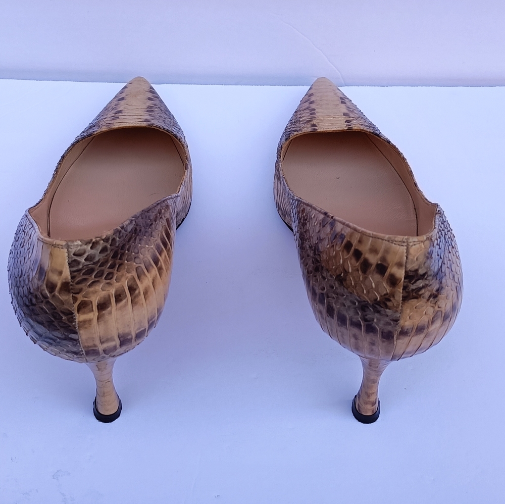 Manolo Blahnik Snake Skin Heels - Picture 5 of 11